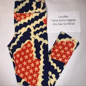 LuLaRoe 4th of July Tall & Curvy Leggings
